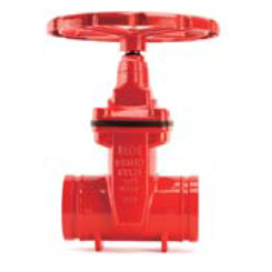 Resilient seated NRS gate valve grooved end
